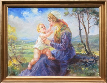 Ivan Vavpotič - Mary with a child in her lap